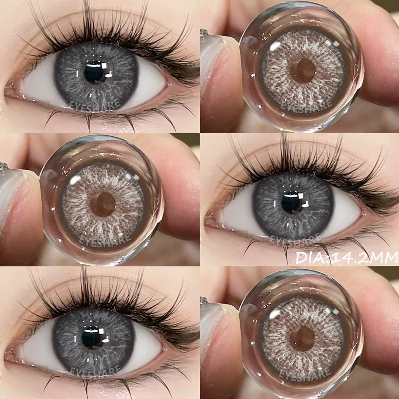 2pcs Colored Contact Lenses Natural Look Brown Eye Lenses Gray Contact Blue Lenses Fast Delivery Green Eye Lenses