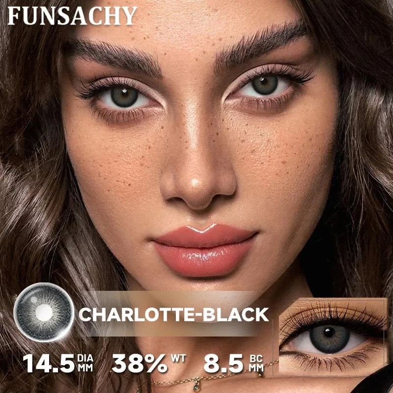 2pcs Brown Contact Lenses for Eyes Beautiful Pupils Yearly Cosmetic Blue Gray Colored Lens Brown Natural Lens Fast Ship