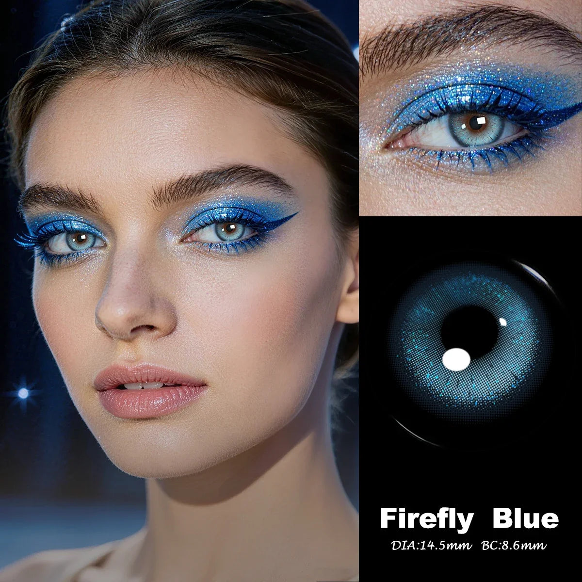 Yearly Plano & Colored Contact Lenses Firefly Brown Natural Prescription Soft Lens Daily Eye Beauty Eyewear