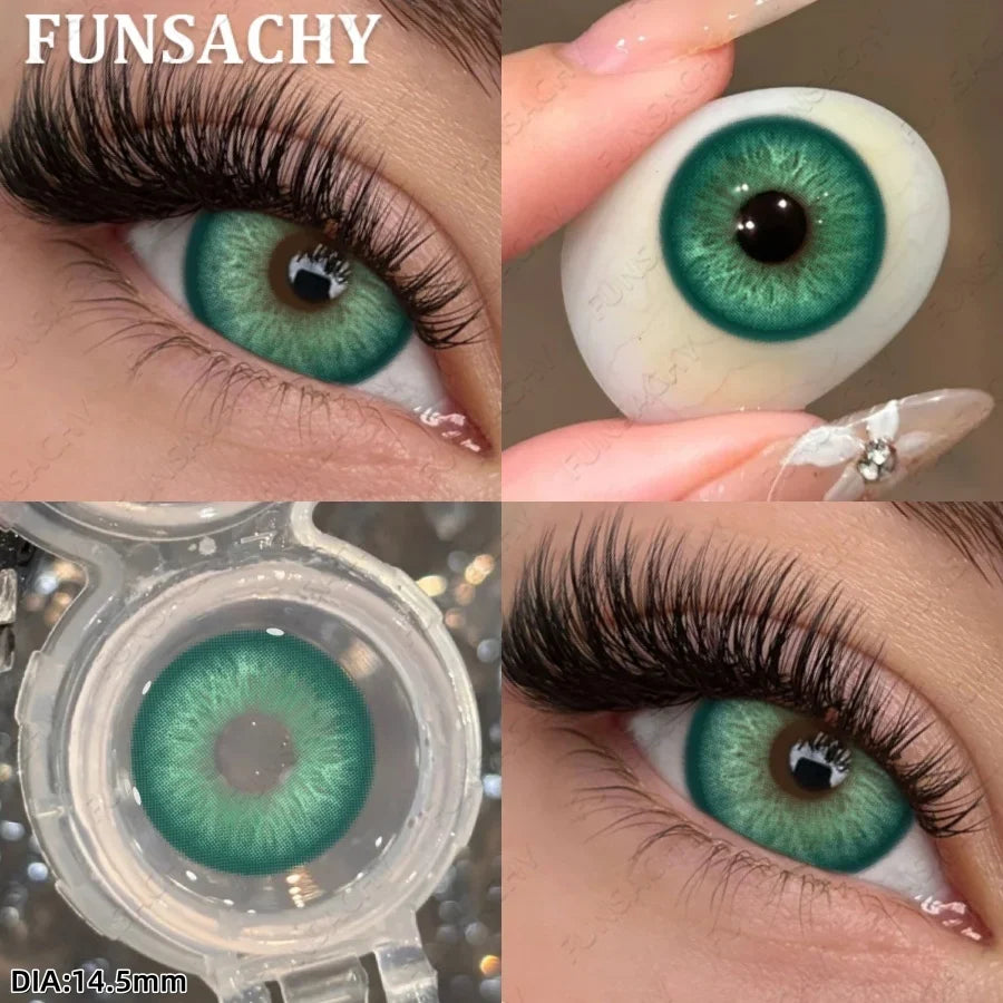 1 Pair Elesis Series Contact Lenses for Eyes Brown/Gray Colored Lenses Blue Natural Eye Contacts Annual Fast Shipping