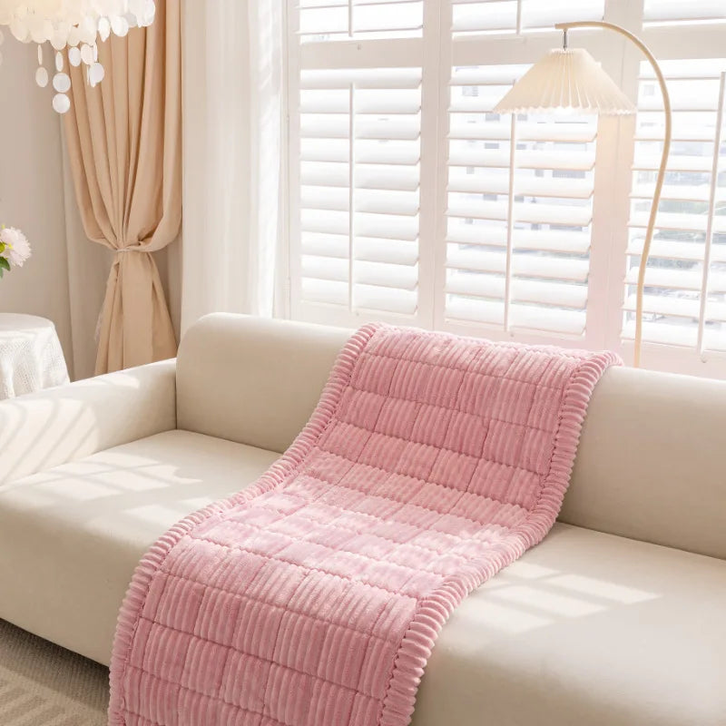 Soft Solid Color Sofa Cushion, Durable Non-Slip Universal Car Seat Pad, Slip-Resistant Multi-Use Furniture Protector for Home