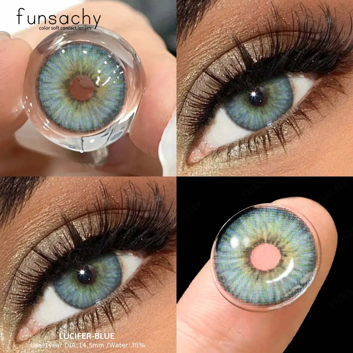 1Pair Colored Natural Contact Lenses Colorcon Beautiful Eye Lenses Cosmetics Green Lens Brown Cosmetics Contacts Lens