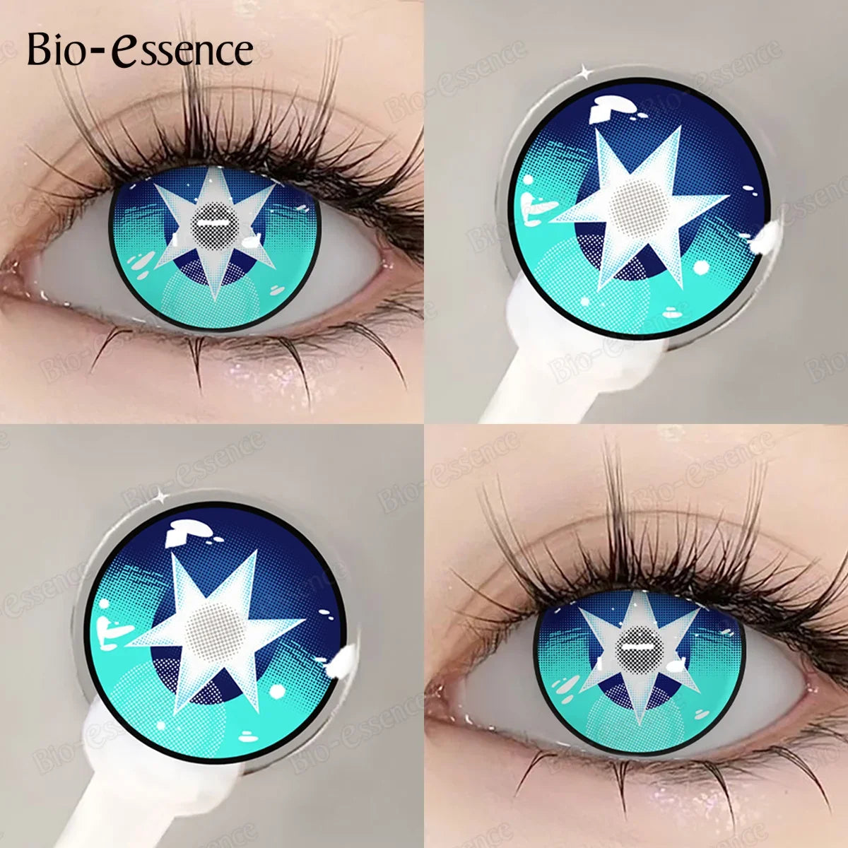 Anime Cosplay Contact Lenses Purple Lenses Halloween White Lenses Dragon Eye Cosplay Lenses Colored Pupils for Party