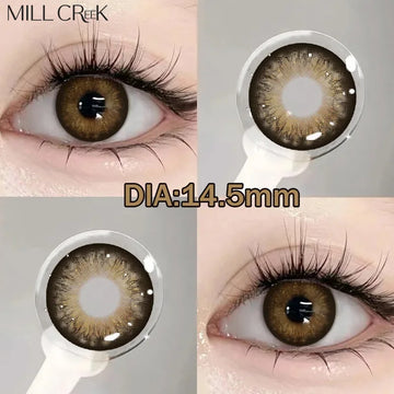 1Pair Natural Myopia Color Contact Lenses Beauty Eyes Brown Pupils High Quality Yearly Use Lenses Contact Cosmetics