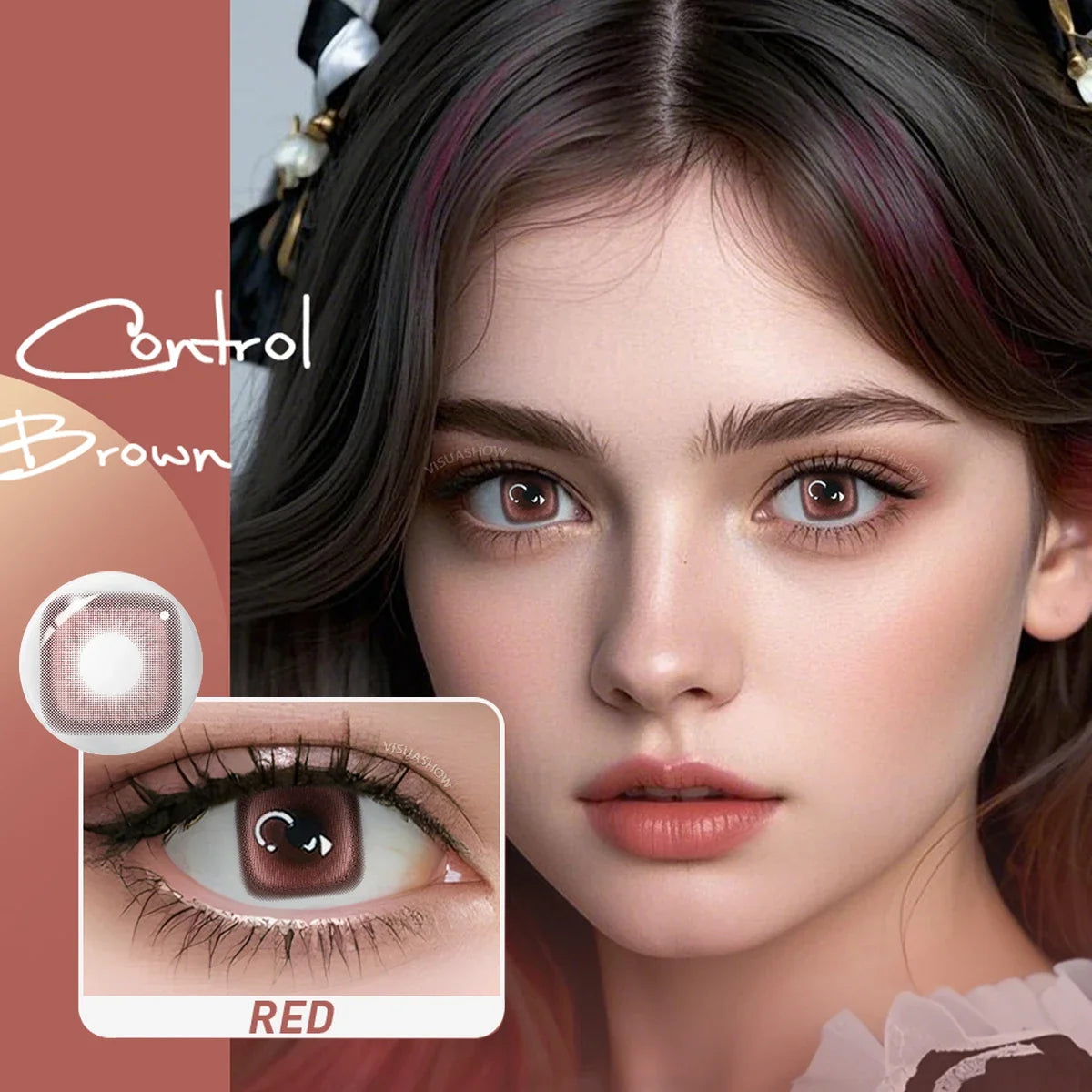 6 Months Wear Myopia Colored Lenses Power Pussy Control Grey Soft Contacts Cosplay Eye Makeup Cosmetic