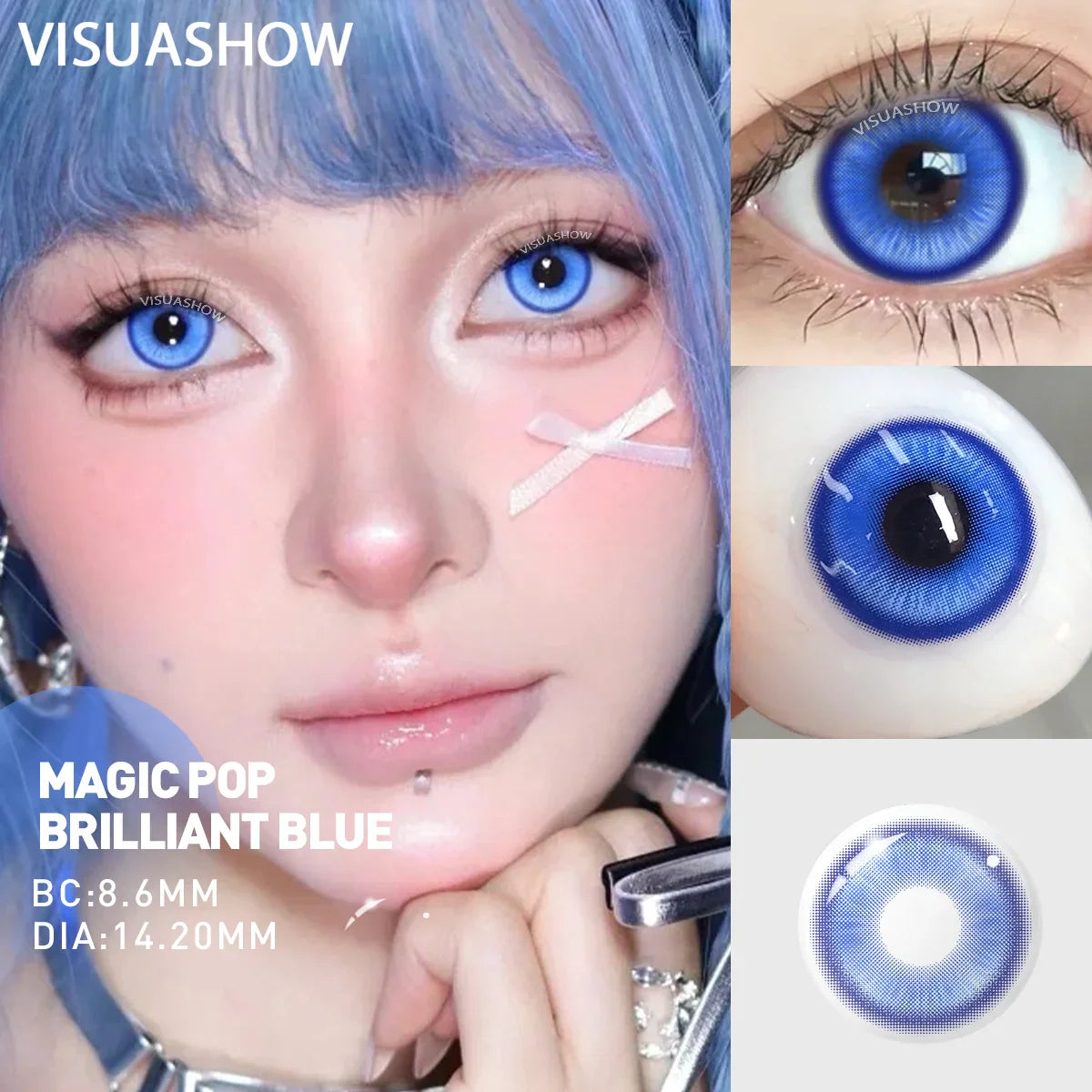 Moco Jelly Grey Colored Contact Lenses for Eyes 1pair Contacts Pink Purple Lens Cosplay Lenses Halloween Lens  Yearly