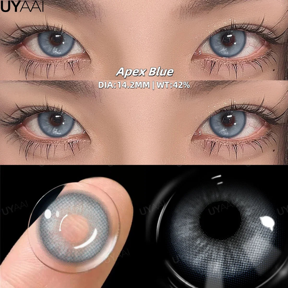 New Fashion Color Contact Lenses for Eyes Green Colorful Makeup High level of comfort Yearly 2pcs/pair
