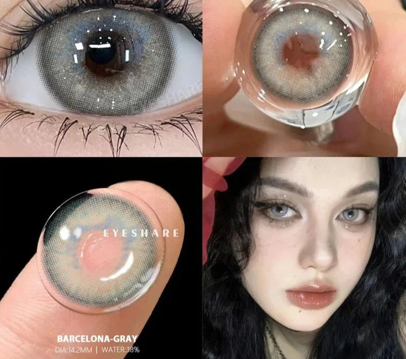 1Pair Colored Contact Lenses for Eyes Blue Contact Lenses Yearly Beautiful Pupils Gray Contact Lenses Green Contacts