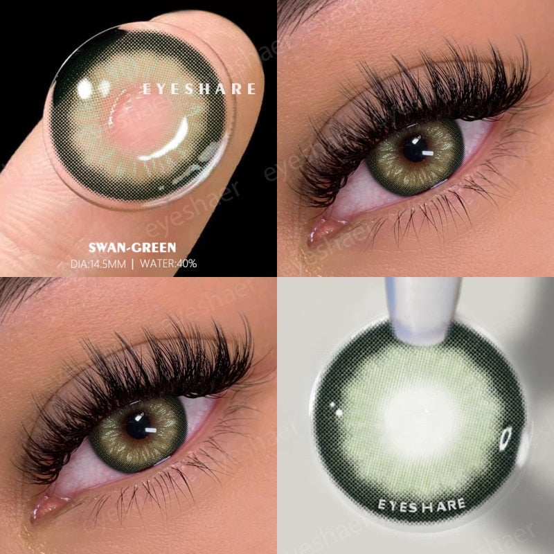Natural Color Lens Eyes 2pcs Color Contact Lenses For Eyes Blue Gray Color Lens Yearly Beauty Cosmetic Contact Lens Eye