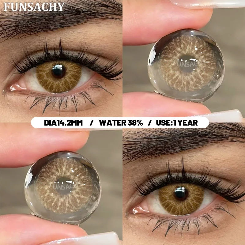 1 Pair Colorful Contact Lenses Natural Eye Makeup Contacts Lens for Eyes Korean Soft Lens Cosmetic Pupils Color Eye Len