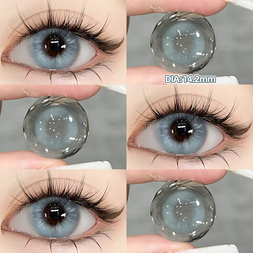 1 Pair/2pcs Natural Contact Lenses Beauty Lens Colored Lenses for Eyes Cosmetics Color Pupils Eye Color Lenses Myopia