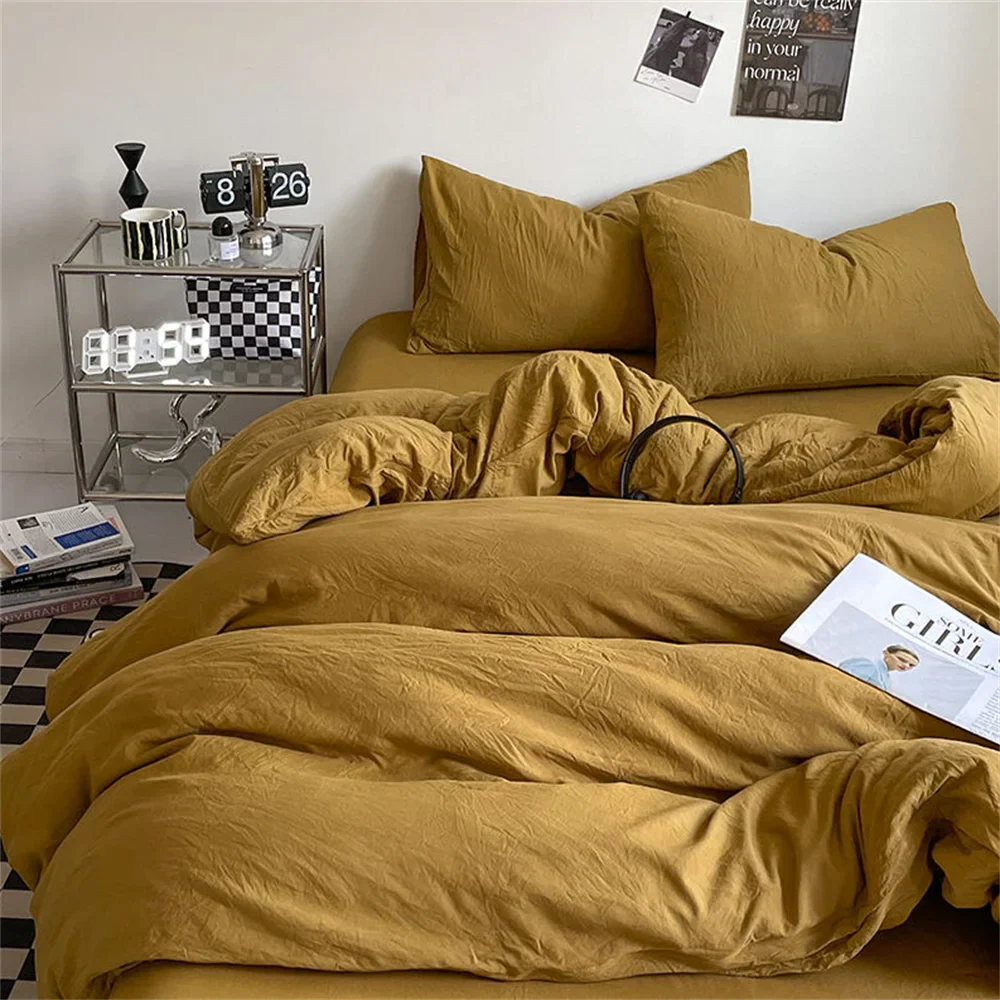 Simple Cotton Four Piece Bedding Set