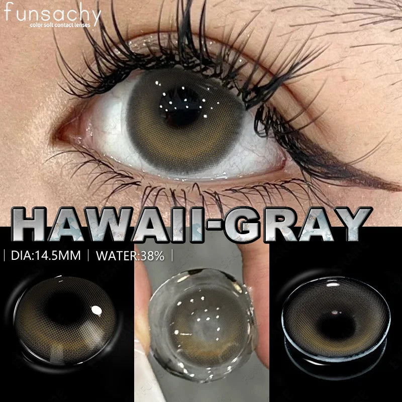 Cosmetics Color Contact Lenses 1pair Brown Color Lens Fashion Lenses Korean Lenses Grow Eye Big Eye Lens Gray Contacts