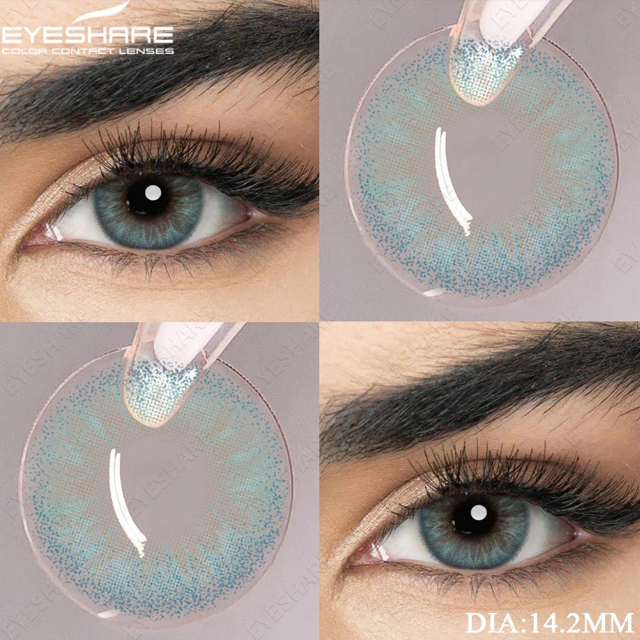 Blue Contact Lenses Colored Contacts for Eyes 1 pair Brown Eye Lenses Gray Lenses Yearly Cosmetic Makeup Eye Contacts