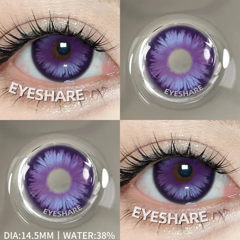 Colored Contact Lenses for Cosplay 2pcs Eyes Makeup Yearly Anime Fashion Purple Lenses Red Contact Lenses Pink Contacts