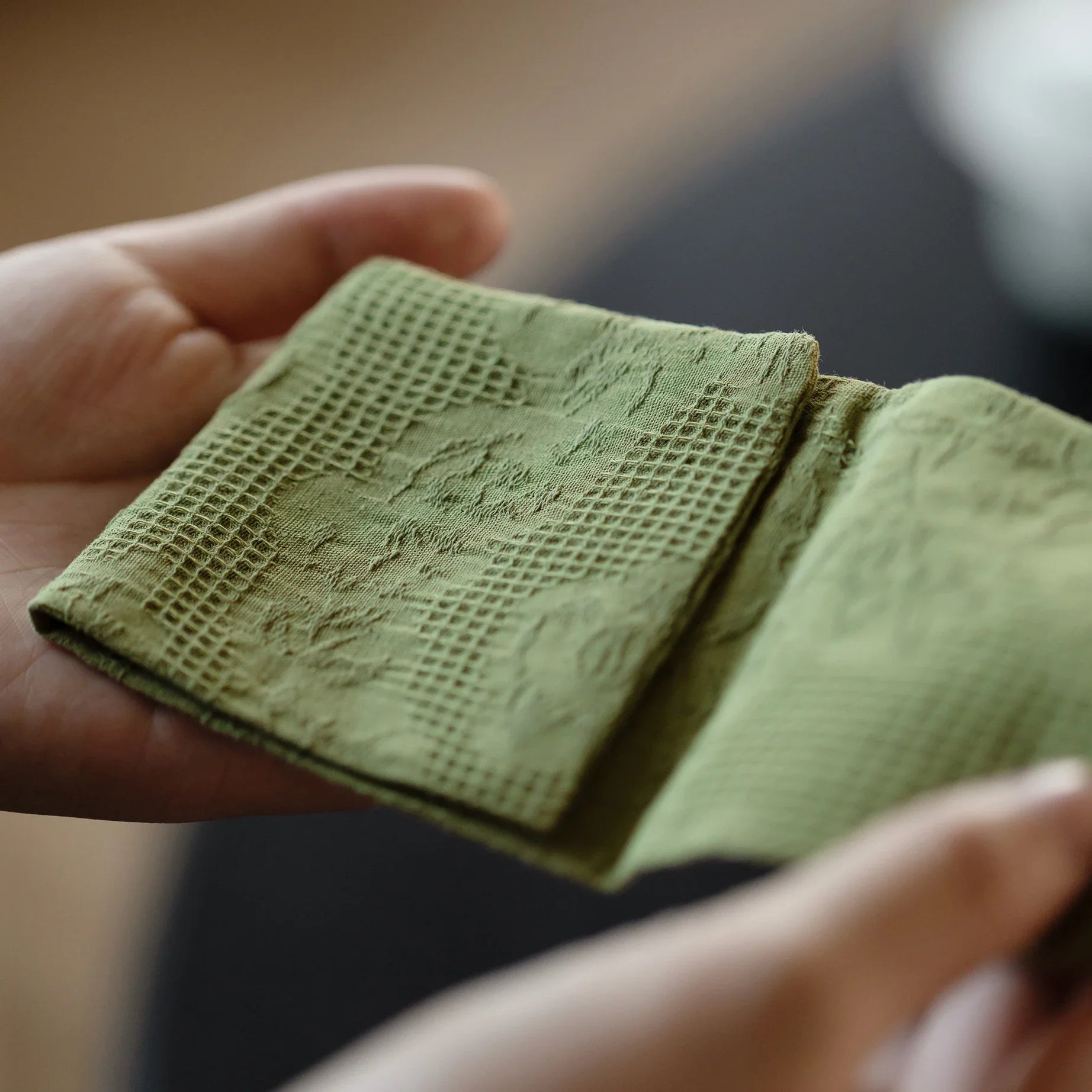 Thick Handmade Cotton Linen Tea Towel Double Sided Absorbent Tea Tablecloth Tea Set Zero Matching Tea Tray Cup Mat Pot Mat