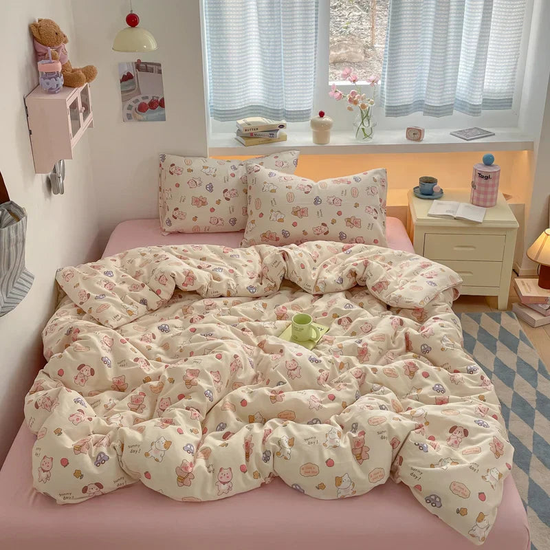 100% Cotton Double Layer Gauze Bedding Set