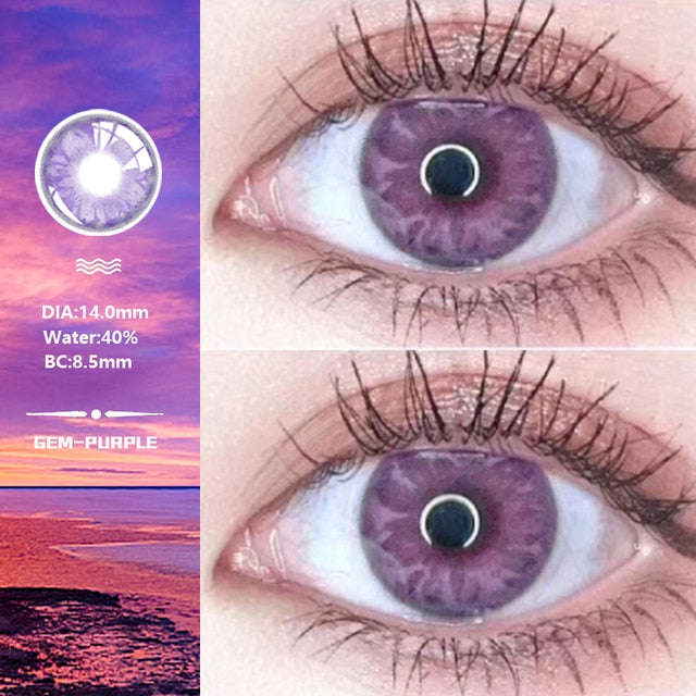 Eye Contact Lenses 2pcs/pair DIAMOND Color Contact Lens Eye Color Cosmetic Color Contact Lens Beauty Eye Makeup