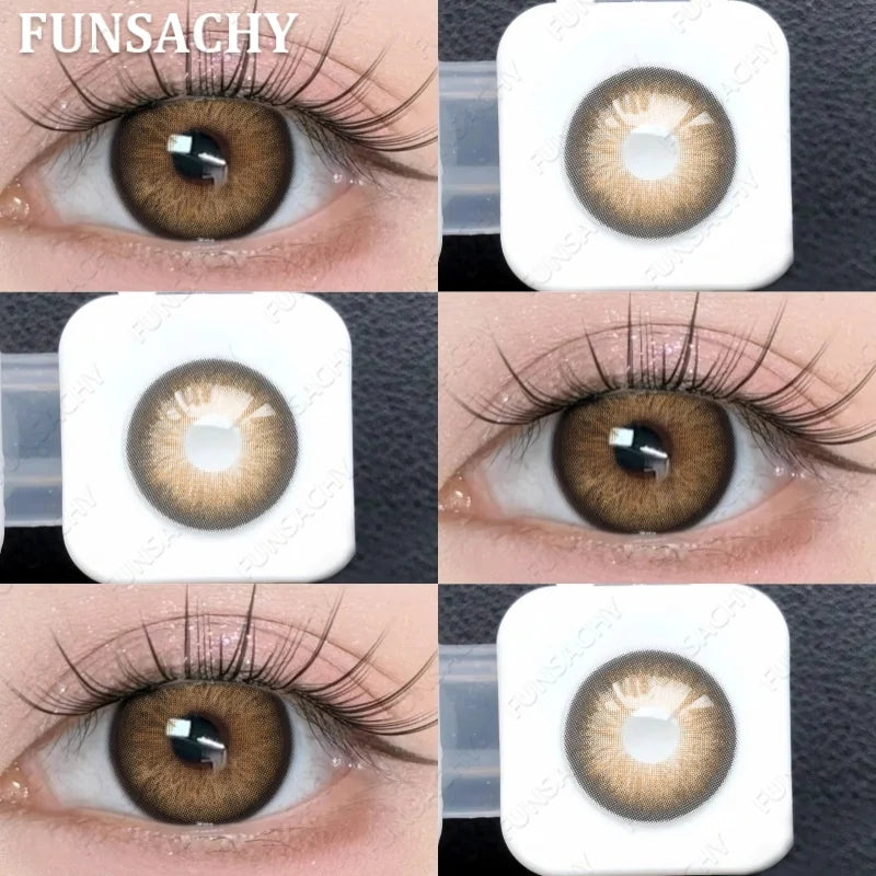 1 Pair Yearly New Korean Natural Lenses Color Contact Lenses for Eyes Color Black Brown Beautiful Pupil Fast Shipping