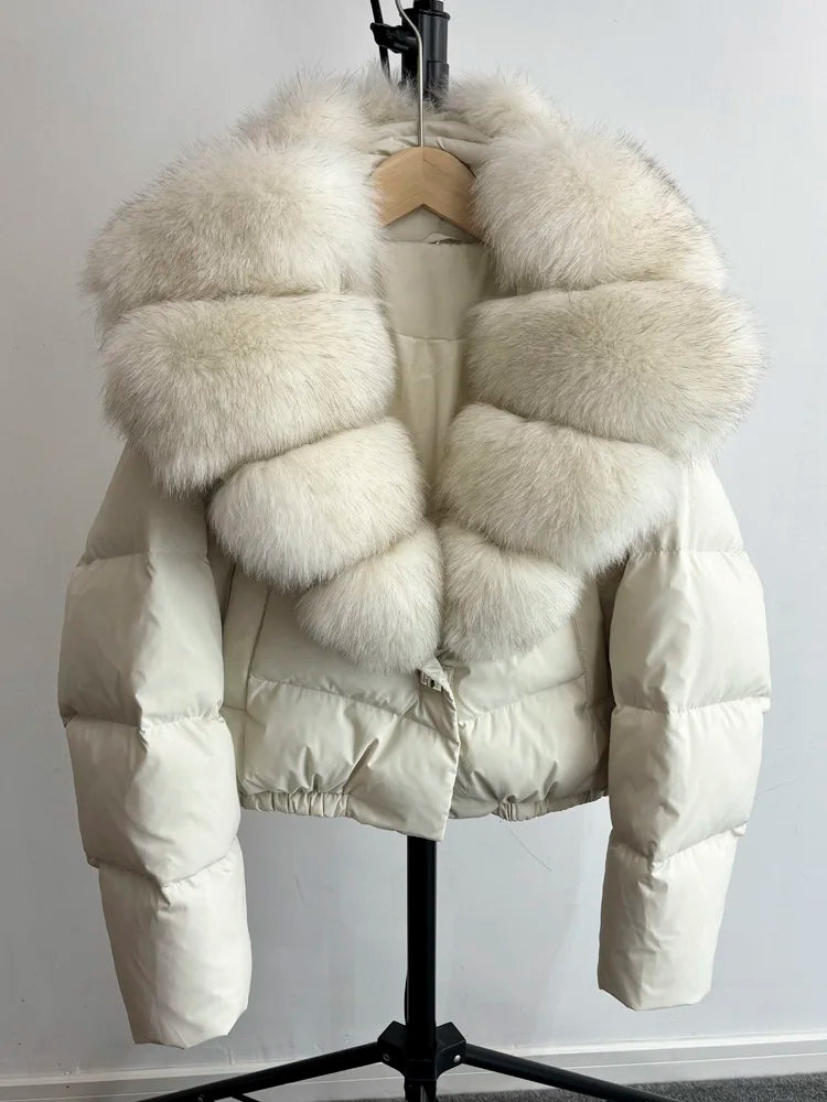 Women Fur Collar  Winter Women Puffer Jacket Duck Down Jackets Coats