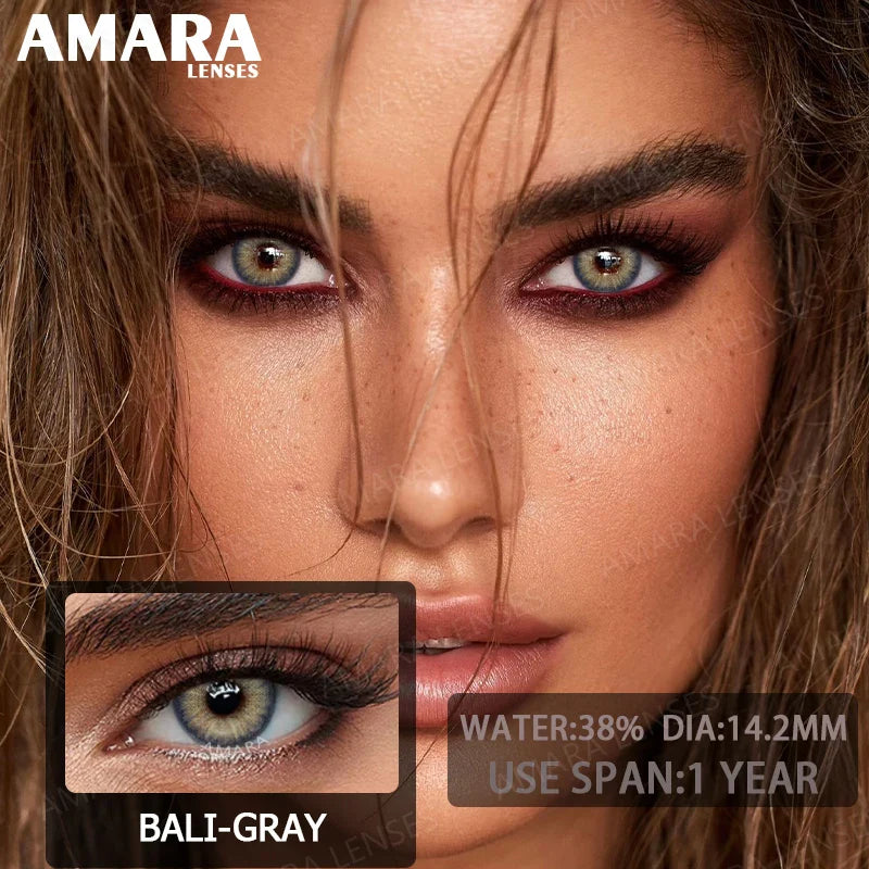 1 pair Colored Contact Lenses Natural Look Green Lenses Gray Contact color Lenses Beauty Pupil Eye Cosmetics Yearly Use