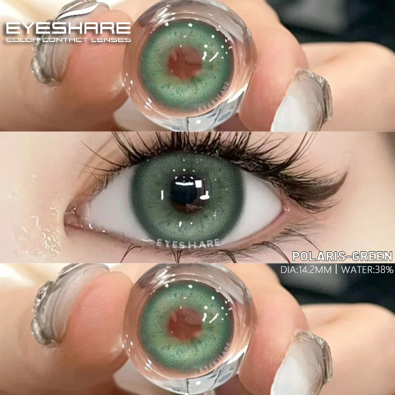 Ikeehome  2pcs Colorful Contact Lenses for Eyes Brown Lenses Colorcon Lenses Beauty Gray Eye Contacts Lens Yearly Blue Lenses