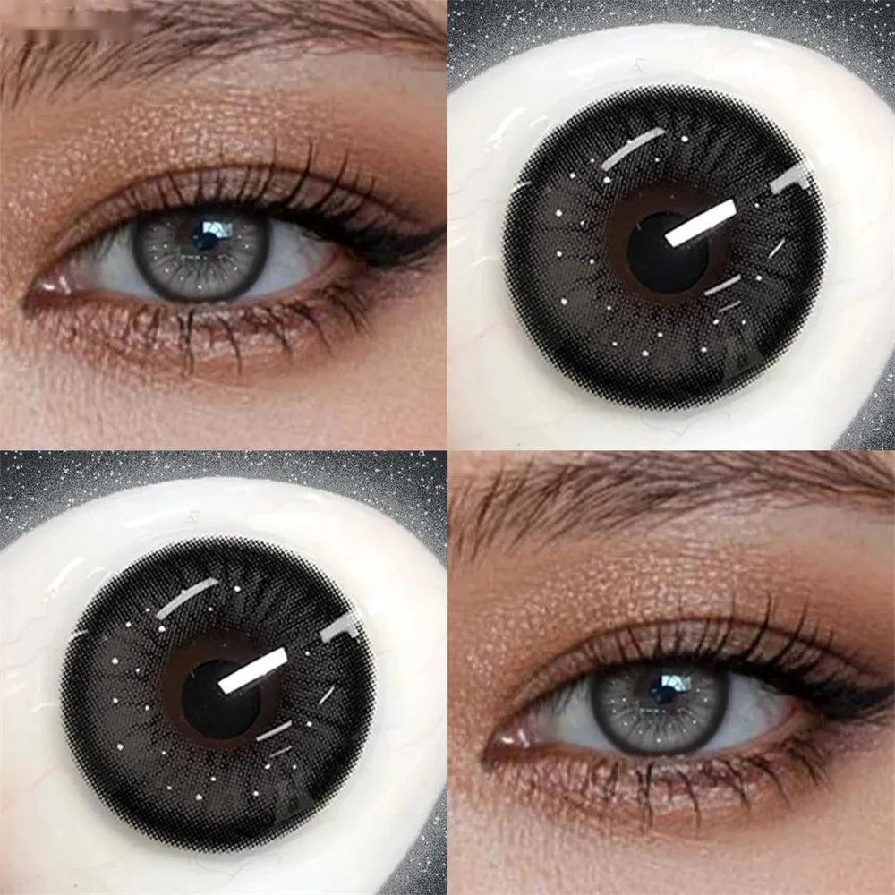 Eye Eyes Color Contacts Colored Contact Lenses Lens Cosmetics Beauty Blue Green 14.5mm 2Pcs 6 Months Half Year Use