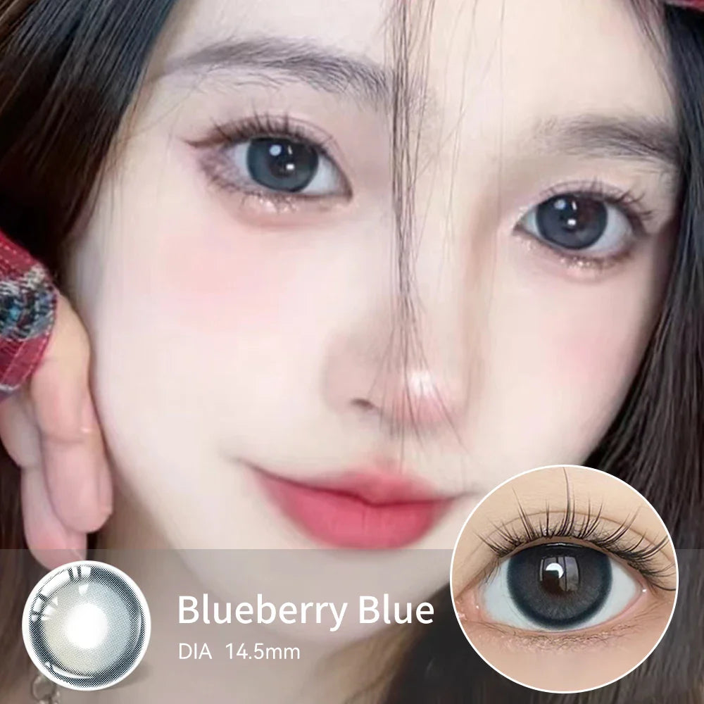 1 Pair Beauty 10 Colors Contact Lenses for Eyes Natural Pupil Color Lens Eyes for Myopia Free Shipping Half A Year Use