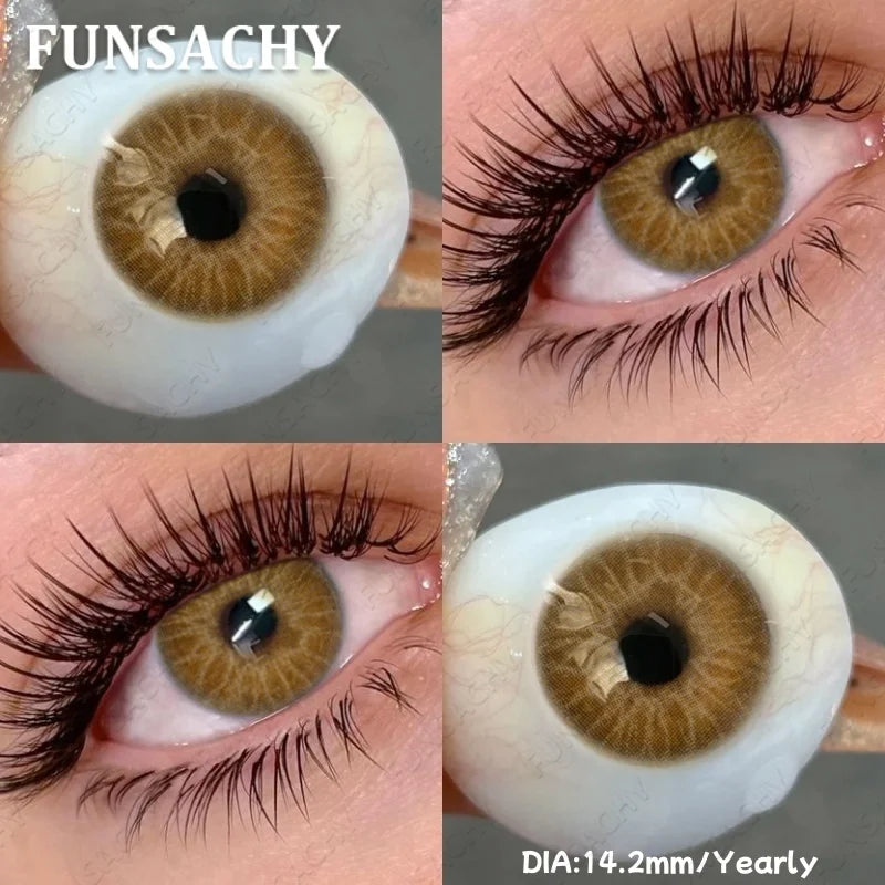 1 Pair Brown Color Contact Lenses for Eyes Big Eyes Natural Lenses Beautiful Pupils Cosmetics Gray Lens Color Women