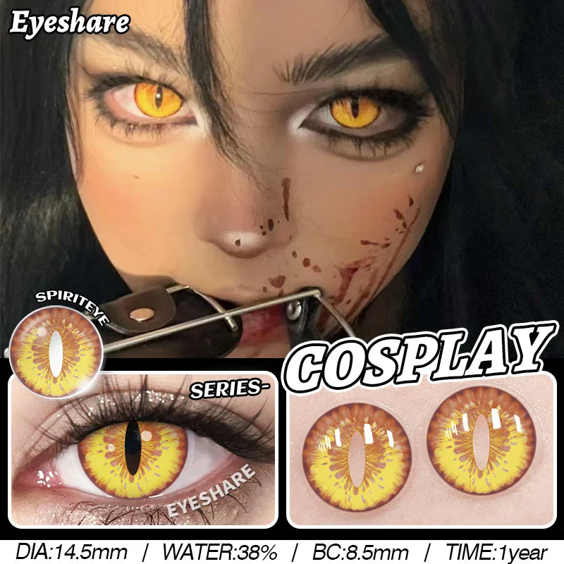 Cosplay Color Contact Lenses for Eyes Makeup Halloween Beauty Contact Lenses Eye Cosmetic Color Lens Eyes Anime Accessories