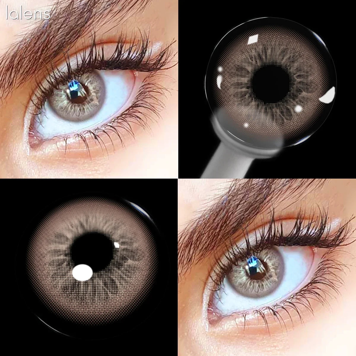 Brown Blue Natural Soft Colored Contact Lenses 14.2mm Grey Yearly Wear Natural Eye Contacts for Daily Cosmetic