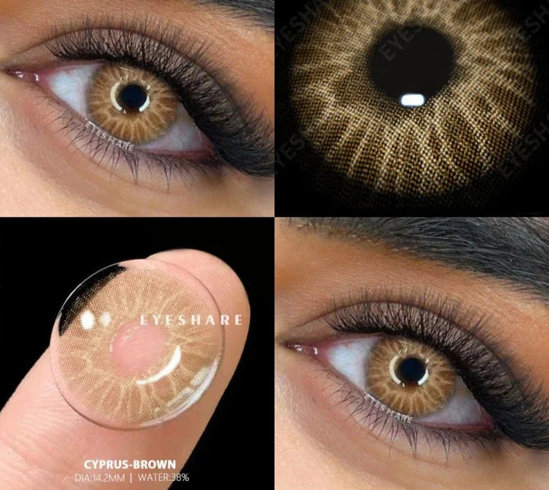 1pair New Colored Contact Lenses for Eyes Green Eye Lenses Blue Lenses Gray Pupis Lens Brown Contacts Yearly Eye Lens