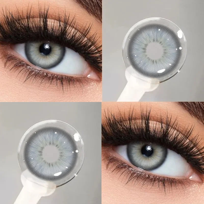 1 Pair Colorful Contact Lenses for Eyes Gold Eye Anime Cosplay Lenses With Prescription Myopia Lenses Green Iris Lens