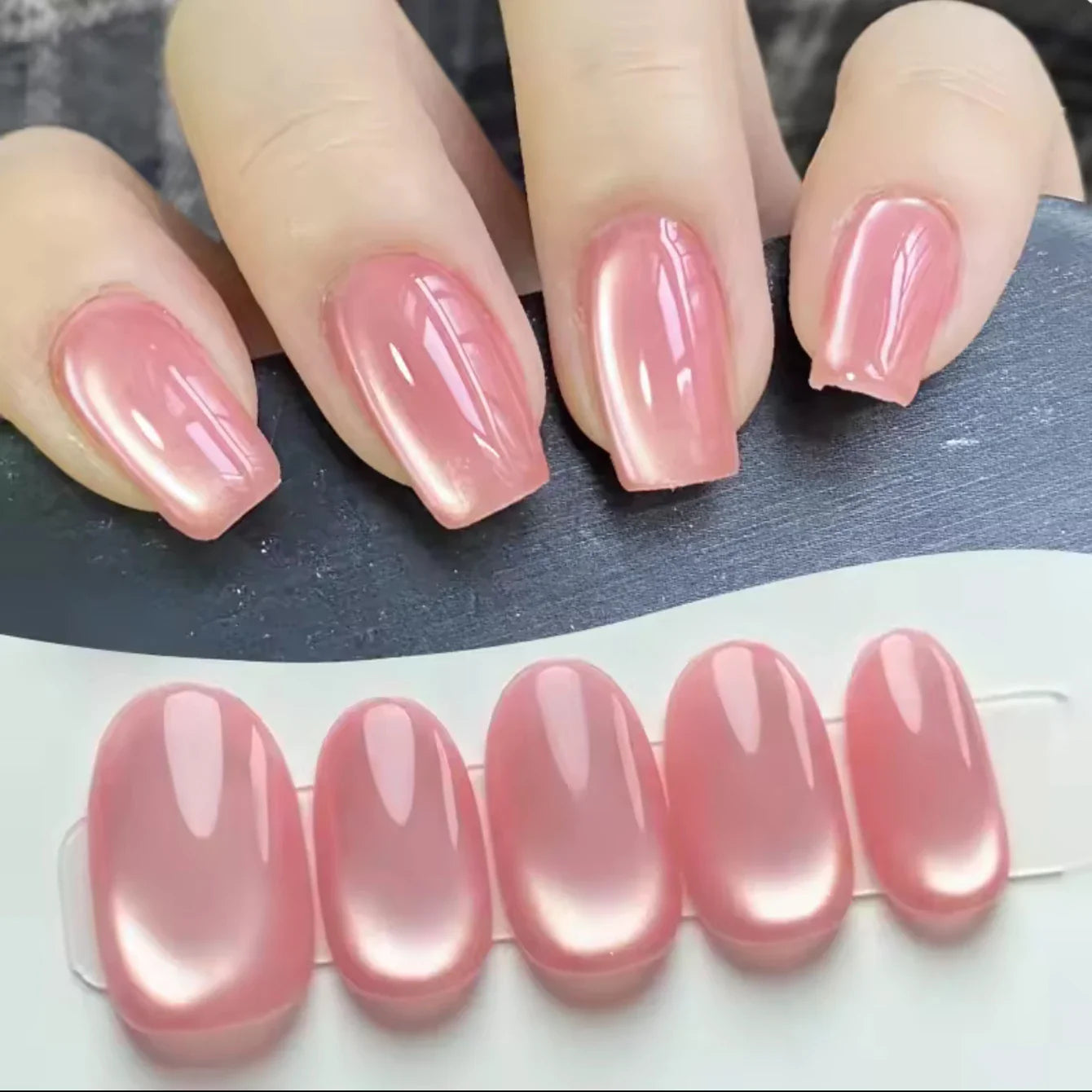 12ml 1-16pcs Autumn Nails New Clear Pink Glass Bead Moonlight Magnet Cat Eye Gel Nail Polish Whitening Nail Supplies