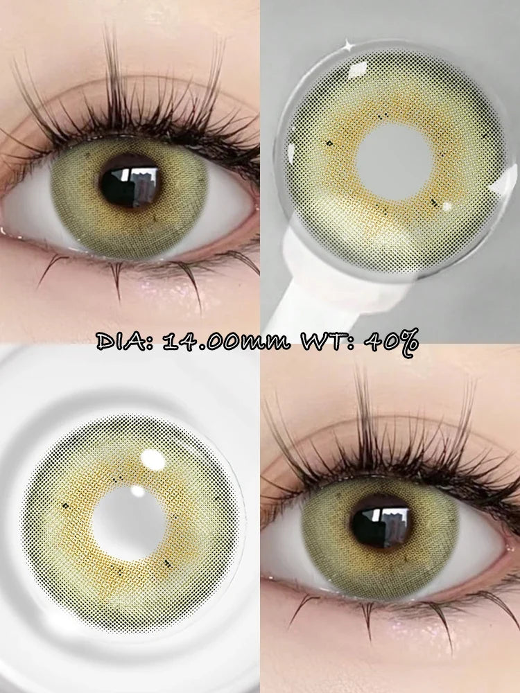 1 Pair Colored Contact Lenses Natural Gray Pupils Eyes Contact lenses Soft Contacts 14.00mm