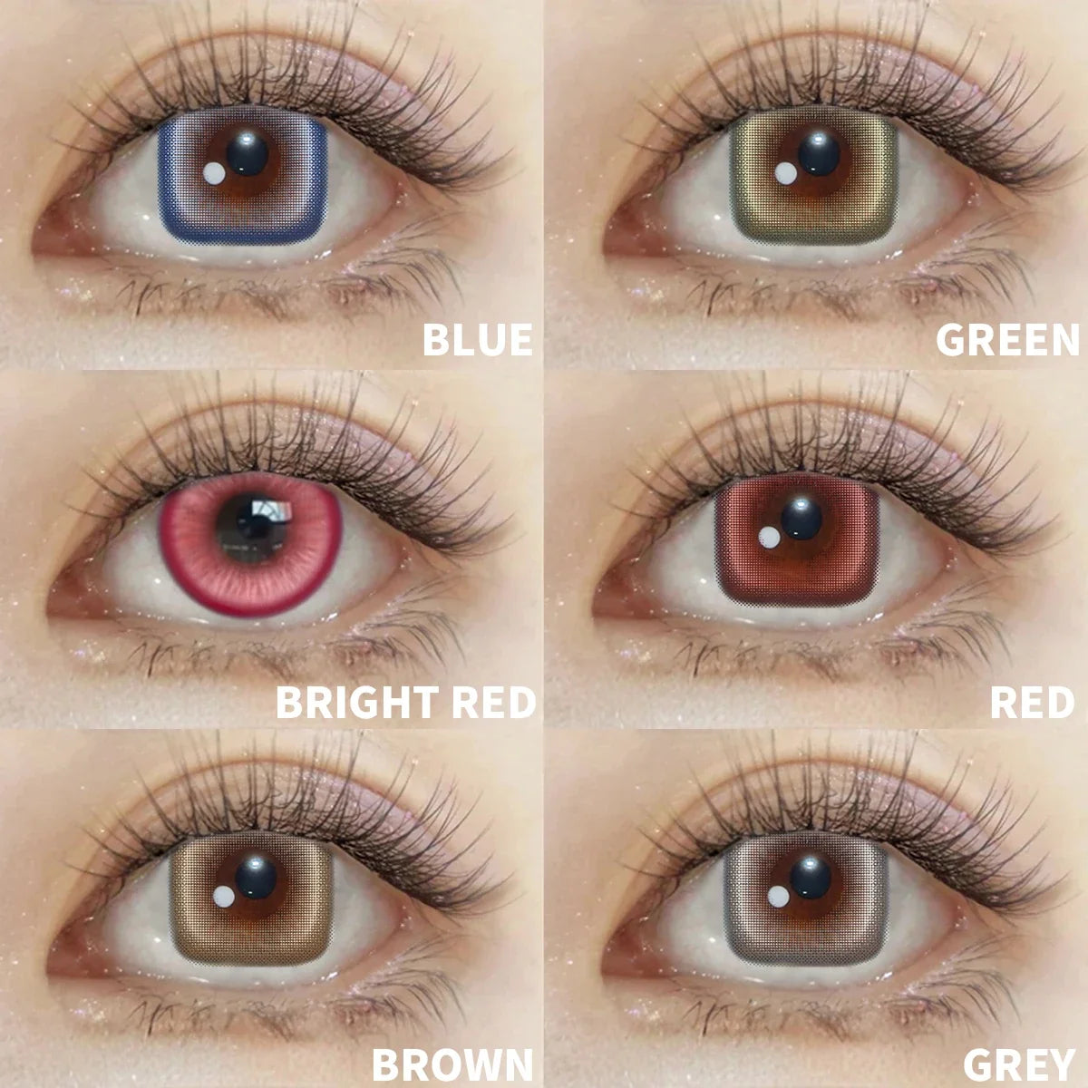 6 Months Wear Myopia Colored Lenses Power Pussy Control Grey Soft Contacts Cosplay Eye Makeup Cosmetic