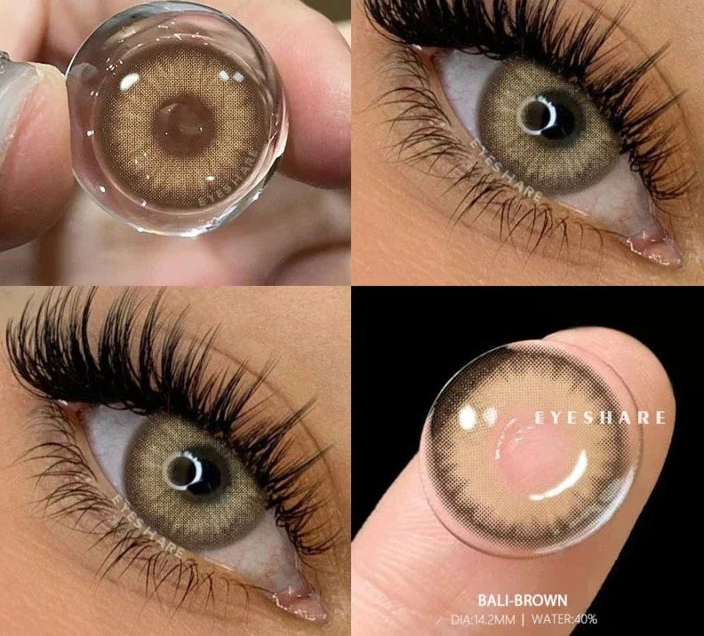 2pcs Colored Contact Lenses for Eyes Brown Eye Lenses Gray Pupils Lens Green Eye Contacts Blue Eye Lenses