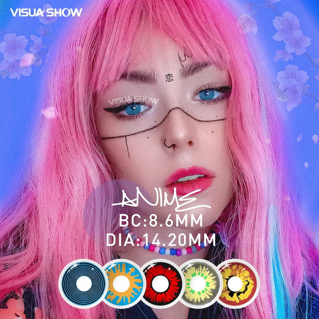 Peony Red Eye Colored Contact Lenses Half Year Use Small Pupils Contacts Lens for Anime Cosplay Party Halloween Makeup