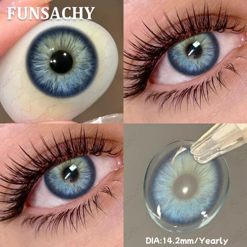 1 Pair Brown Color Contact Lenses for Eyes Big Eyes Natural Lenses Beautiful Pupils Cosmetics Gray Lens Color Women