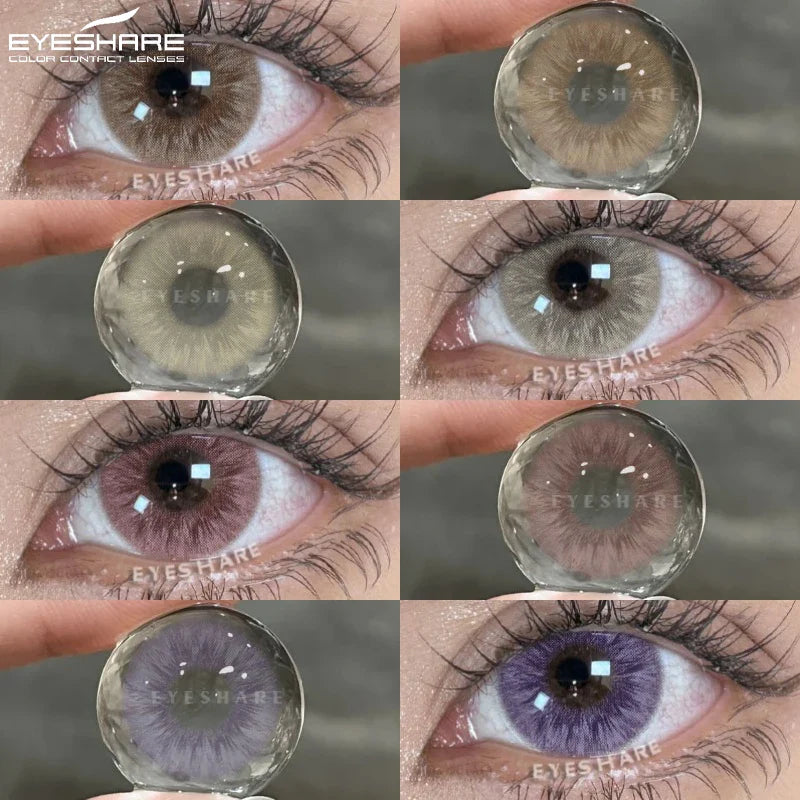 2Pcs Gray Color Contact Lenses For Eyes Natural Eye Brown Color Lens Cosmetic Soft Eye Lenses Beauty Pupils Blue Lenses