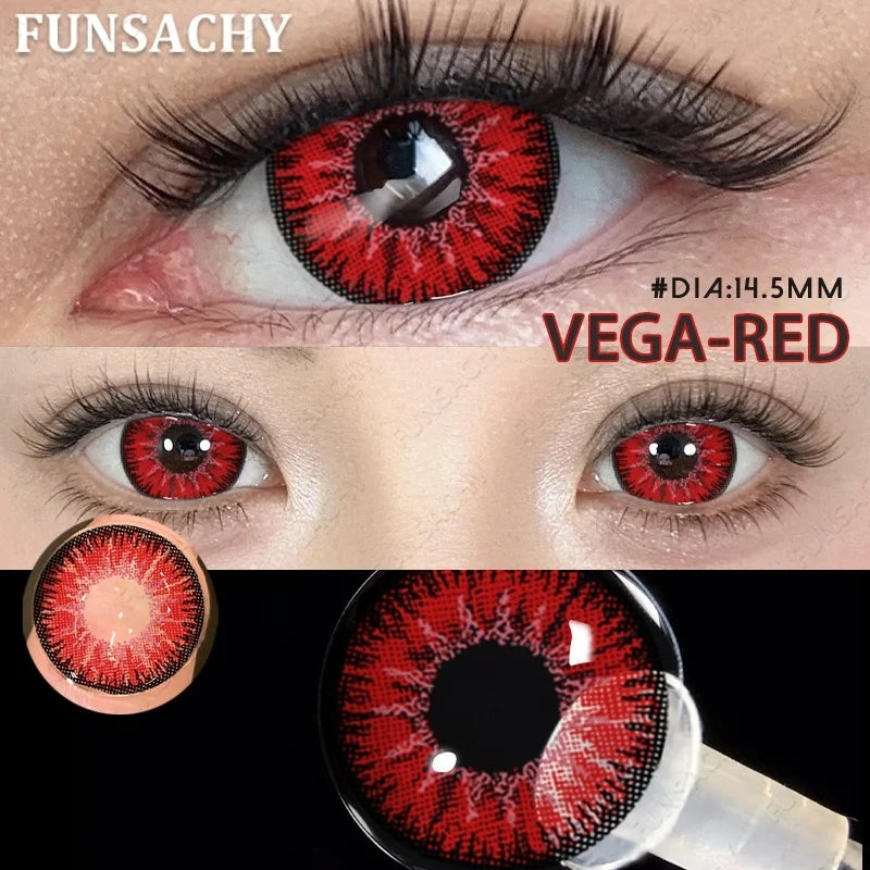 Cosplay Lenses White Black Contact Lenses for Halloween Party Makeup Contact Lens 14.0mm/14.5mm Anime Cosplay Softlens