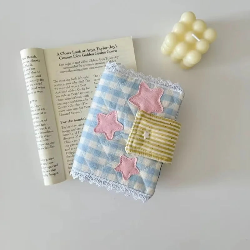 A6A5 Handmade Korean Pink Five-Star Self-Made Book Jacket Diary And Ledger Loose Leaf Book Cover Gift For Girls