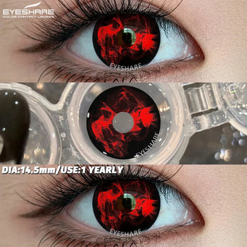 Halloween cosplay color contact lenses for eyes black/red/white Anime Accessories colorful fashion lenses