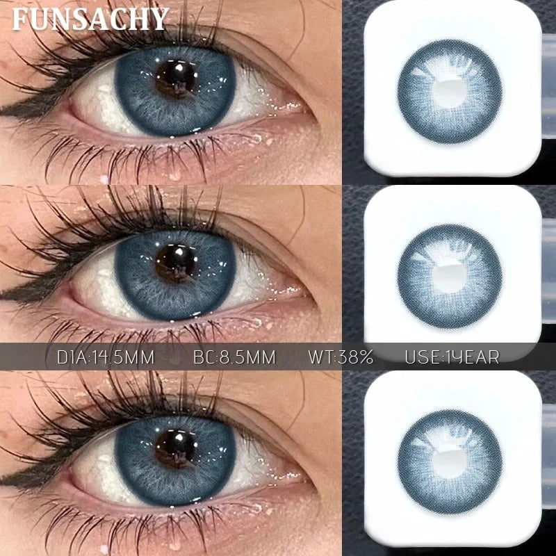 2PCS Brown Series Soft Contact Lenses for Eyes Yearly Wear Natural Daily Makeup Colored Eye Lenses Women Cosmetics Lens
