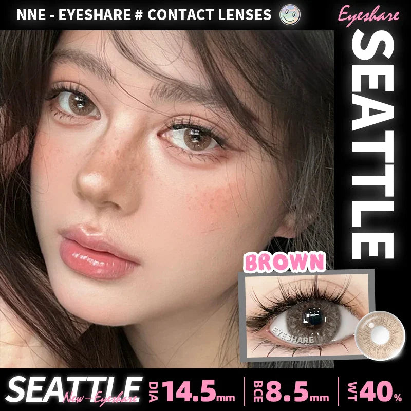 1 Pair Korean Lenses Natural Colorful Contact Lenses for Eyes Brown Contact Lenses Yearly Blue Lenses Gray Pupils Lens