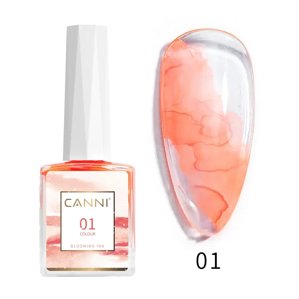 9ml Blooming Nail Polish Air Dry Watercolor Marble Gel Nail Liquid Venalisa Smoke Bubble Varnish Gradient Painting Ink