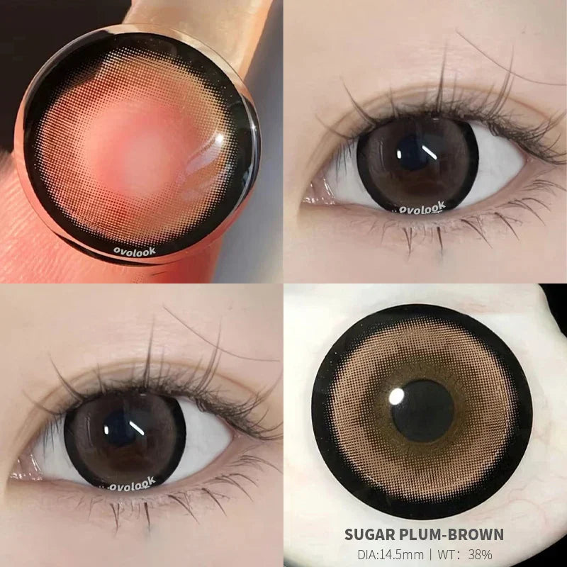 1 Pair Beauty 10 Colors Contact Lenses for Eyes Natural Pupil Color Lens Eyes for Myopia Free Shipping Half A Year Use