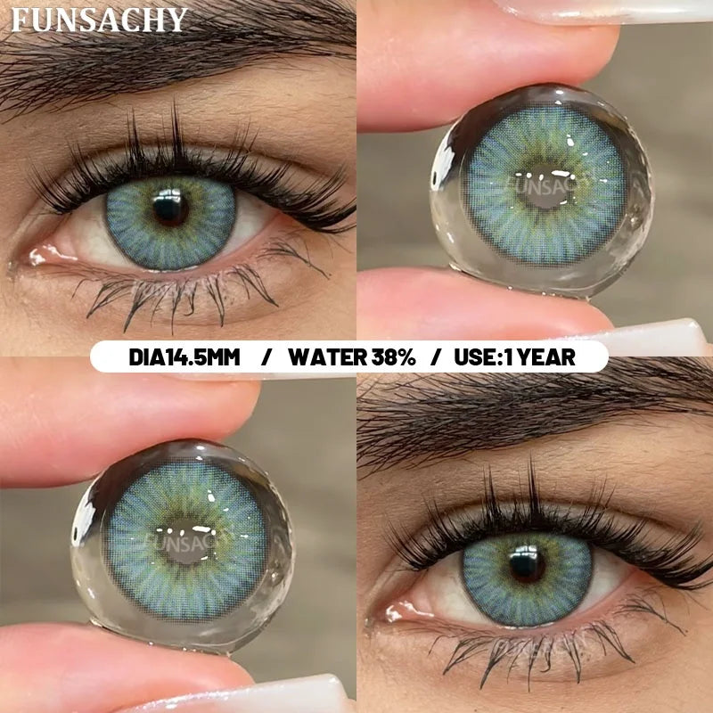 1 Pair Colorful Contact Lenses Natural Eye Makeup Contacts Lens for Eyes Korean Soft Lens Cosmetic Pupils Color Eye Len