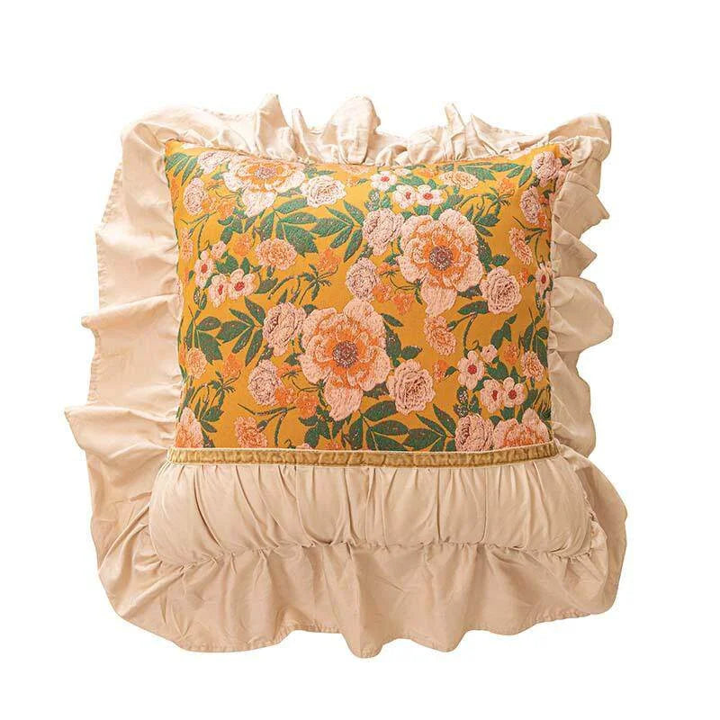 French Country Style Pillowcase Ruffle Pillows For Sofa Headrest Cushion Pillow Cover Bolster Living Room New Home Decoration