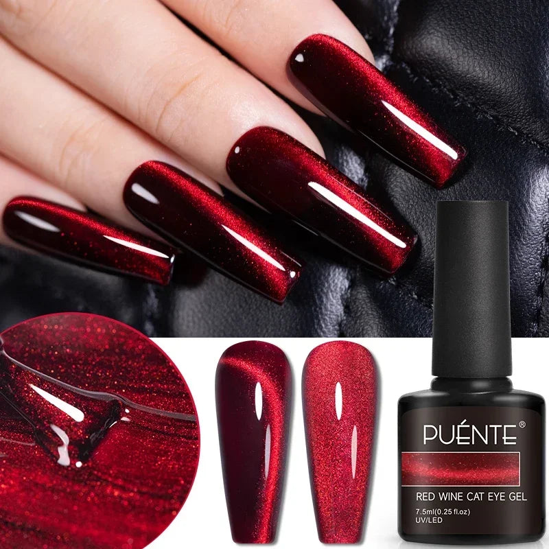 7.5ML Amber Moonlight Cat Magnetic Gel Nail Polish WaterLight Cat Eye Gel Soak Off Semi-Permanent Nail Art Varnish For Manicure